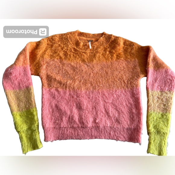 Free People Autumn Sky Fuzzy Sweater | Size Small - Picture 4 of 16